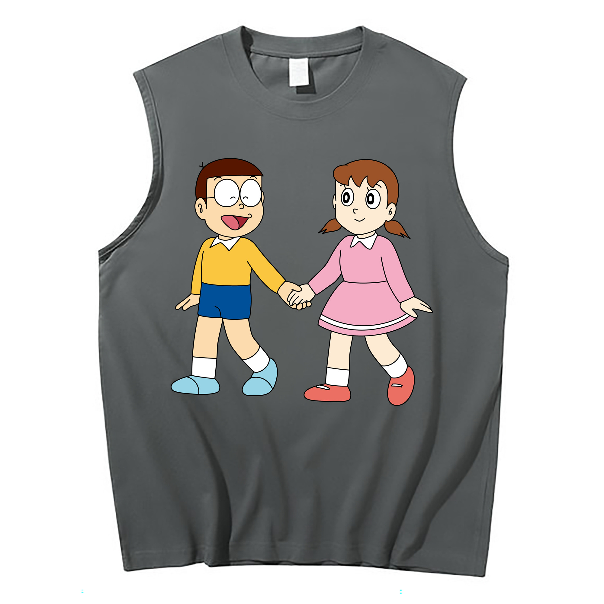 （画像用） ドラえもん 野比 のび太 Doraemon Nobita Nobi コットン100％タンクトップ（フロントプリント）